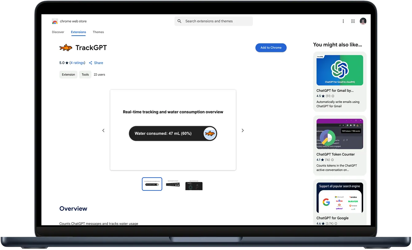 TrackGPT published on the Chrome Web Store