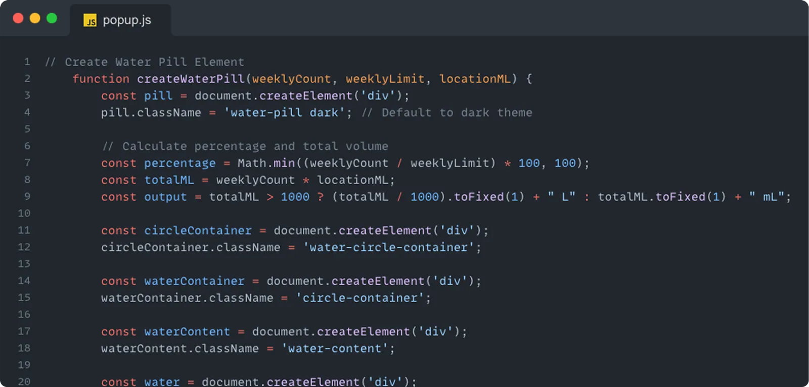 options.css source for the extension settings page